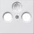 Gira 086927 Cover antenna socket System 55 pure white matt