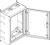 ABN earthed IP55 590x840x340mm wall housing (NT25E)
