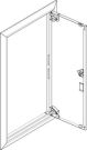 ABN for flush-mounted flat distributor 1x4 row ESPRO cover frame with solid door (GBRU14T)