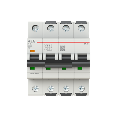 Busch-Jaeger 2CDS384088R0065 EN254B06 B 25kA 6A 4P circuit breaker