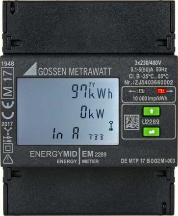 Gossen Metrawatt U2289-V022 4-wire network 5(80) A 3x230/400V energy meter