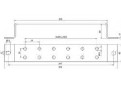 Dehn & Söhne 472139 Earthing bar NIRO for equipotential bonding