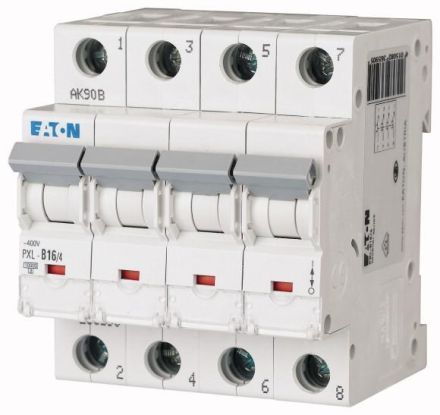 Eaton PXL-B16/4 miniature circuit breaker, 16A, 4p, B-Char, 236590