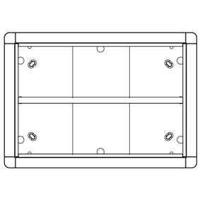 Ritto 1883620 surface-mounted frame 6 module slots, silver