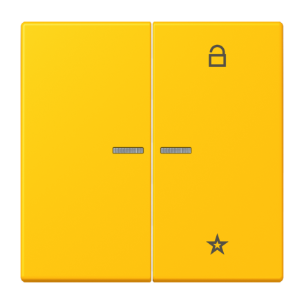 Jung FMLC1701263 eNet button universal 1-way 2-way, Duroplast, LS series, bright yellow ( LC4320W )