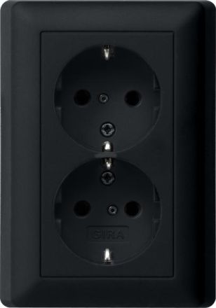 Gira 0783005 SCHUKO 2-way full system 55 sw socket SCHUKO