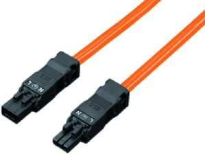 RITTAL 2500430 connection cable L=1000mm male+female 3-pin 100-240VAC orange