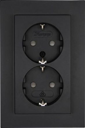 Kopp 940215003 HK07 2-way anthracite SCHUKO socket