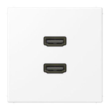 Jung MALS1133WWM multimedia connection system 2 x HDMI, LS series, snow white matt