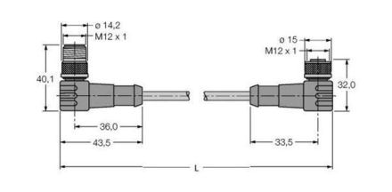 Turck 6604828 WSC-WKC5701-10M bus cable