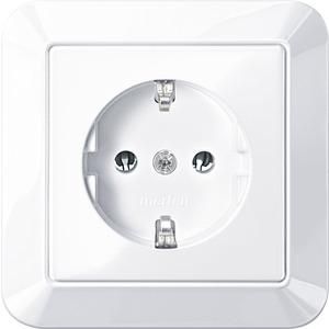 MERTEN MEG2401-1025 SCHUKO socket active white glossy 1-M