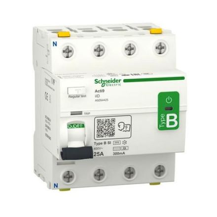 Schneider Electric A9Z64425 IID 4P 25A 300MA TYPE B-SI residual current circuit breaker all-current sensitive