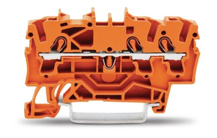Wago 2002-1302 TOPJOB S 2.5qmm orange 3 conductor feed-through terminal