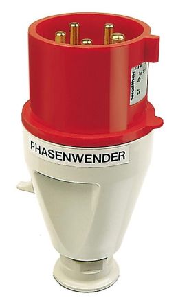 Walther 231PH plug 32A 5P 400V 6h IP44 phase inverter