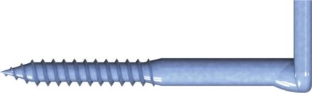 Reisser 000158S021-056065S-1 L-hook RN 0158, PH drive, wood thread, 5.6 X 65, steel, galvanized, blue pass., packed 25 a