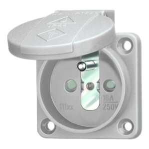 Mennekes 11180 16A 2-pole +E 230V grey wall socket SCHUKO