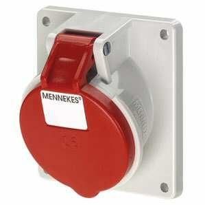 Mennekes 1638 panel socket TwinCONTACT 16A 4-pole 6h 400V IP44