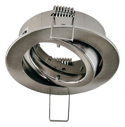 EVN 754013 round black chr sat. GX5.3 max.35W 12V recessed ceiling spotlight