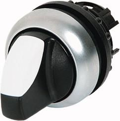 Eaton M22-WLK3-W illuminated selector switch, 3 positions, white, momentary, 216833