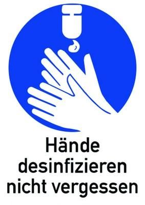 PROTEC.class 05105649 PGZHD Disinfect hands mandatory sign