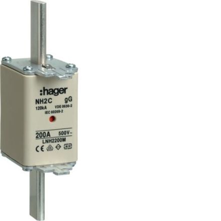 Hager LNH2200M NH fuse link NH2C gG 500V 200A K-detector