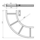 Unex 67507-04 90° grey RAL7035 85x500 R600 U23X flat bend