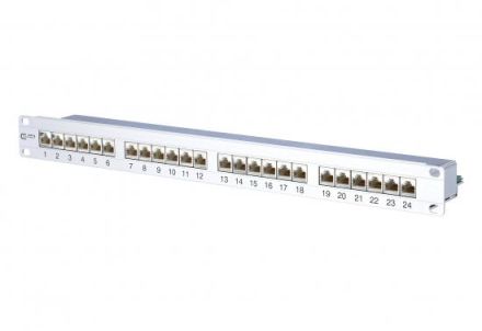 METZ CONNECT 1HE 24xRJ45 E-DAT 24x8 (8) LSA patch panel 19' Cat6A, 130855C-E