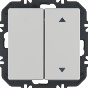 BERKER 24126384 EnOcean pushbutton sensor Q.1/Q.3 | 2-fold, 1x arrows | aluminum