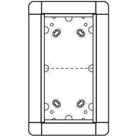 Ritto 1881250 flush-mounted frame 2 module slots, grey-brown
