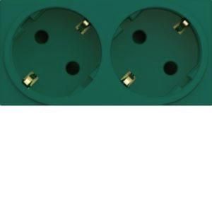 Hager WXF472V Gallery 2-F socket SCHUKO+re.Bs.
