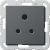 Gira 277228 Socket Round Pin 5 A System 55 Anthracite