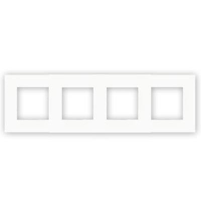 EFAPEL FOUR-GANG FRAME WHITE