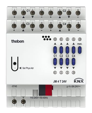 THEBEN JM 4 T 24V KNX blind actuator FIX 24 V | 4-fold