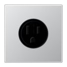 Jung AL2521-15 socket, US standard NEMA, 15 A 125 V ~, screw terminals, without claws, LS series, aluminum