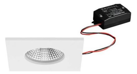 Brumberg 38481173 230V AC 7W 3000K structured LED recessed ceiling spotlight