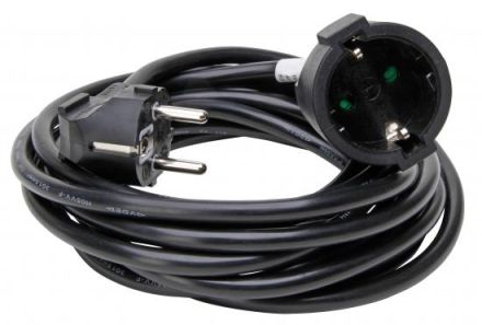 Kopp 143305046 SCHUKO extension 5m 3x1.5qmm PVC black