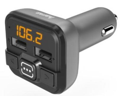 Hama 201631 Bluetooth for car radio, 2x USB port transmitter
