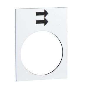 Schneider Electric ZB2BY4902 30x40mm white lift or right quick label plate
