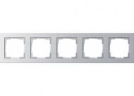 Gira 021525 5-way cover frame Gira E2 color aluminum