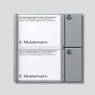 Siedle TM 612-2 SM button module in silver metallic