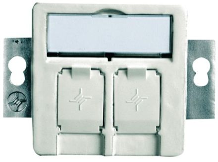 Telegärtner J00020A0518 incl. 2 AMJ modules K Cat.6A (IEC) T568A module holder AMJ 2-way UP/50