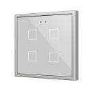 ZENNIO ZVIF70X4S KNX pushbutton sensor Flat 70 | 4-fold | silver