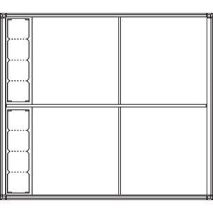 Ritto 1550770 Housing 4-way + 8 module slots, free-standing, white