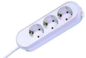 Bachmann 387.271 table socket 3-way clipped 45D: white