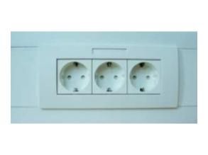 PROTEC.class 05103935 Cable duct socket unit PBRSE3RW pure white 3-way for PBR70