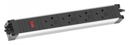 Bachmann 906.0060 power strip 4f black STEP On/Off 45°