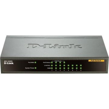 D-Link DES-1008PA 8x10/100Mbit/s Layer 2 Fast Ethernet Switch