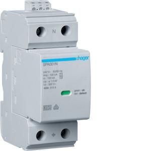 Hager SPA180N T1+T2 1P N-PE Iimp 100kA combined surge arrester