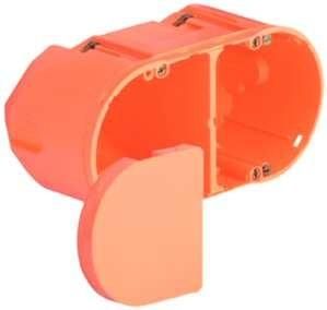 Kaiser 9062-94 2x68mm orange airtight hollow wall electronic box, 9062-94