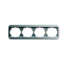 Busch-Jaeger 1724-266 cover frame, 4-way frame titanium
